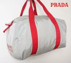 PRADA/ボストンバッグ/グレー/レッド/ショルダーバッグ/大容量/人気/希少