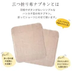 【新品未使用】 布ナプキン 三つ折り 2枚セット メイドインアース 日本製
