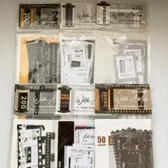 【137】ステッカー シール 縦長 フレーム 6種 コラージュ まとめ売り