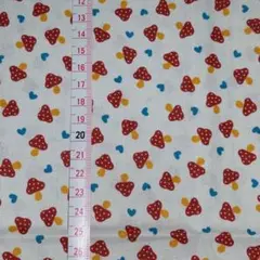 シーチング きのこ 生成り 約110cm×50cm