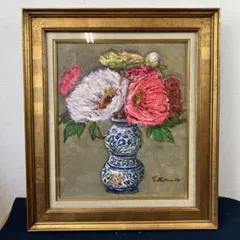 松本富太郎油彩バラ額サイズ（約４４０Ｘ４５５ｍｍ） 松本富太郎油彩バラ額サイズ（約440X455mm）