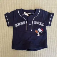 スヌーピーベースボールTシャツ　90タグ付き