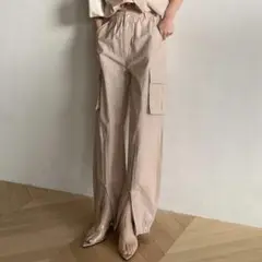 Searoomlynn ヘムZIPルーズカーゴパンツ