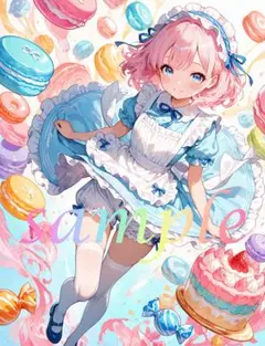c299 美少女 かわいい イラスト 下着 コスプレ セクシー A4ポスター