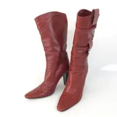 BOTTEGA VENETA ボッテガヴェネタ レザー ロングブーツ レッド 靴