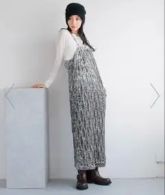 LOWRYSFARM ウネウネベロアキャミワンピ