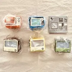 【全5種コンプセット】レトロテレビライトマスコット3