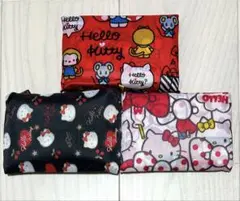 新品　キティちゃん　サンリオ　折りたたみ　大容量エコバッグ　3個セット