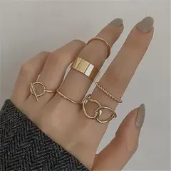 新品g☆メルカリ便☆6個セット☆ゴールド指輪☆