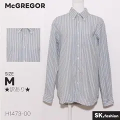 ★訳あり★McGREGOR トップス　シャツ　長袖　ストライプ柄　胸ポケット付き