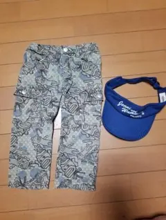 WAMWAM キャラクター柄長ズボンとビーチバイザーセット mサイズ
