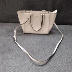 【最終値下げ】 COACH コーチ F11925 レザー 2WAY アイボリー系 COACH/コーチ】 F11925 2WAY ショルダーバッグ レザー