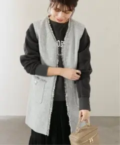 【LaTotalite】定価¥22000 ツイードジレ ベスト グレー