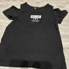 CUTE LOVE ブラック Tシャツ