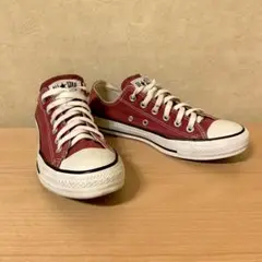 美品　コンバース　オールスター　25センチ　マルーン　エンジ　キャンバス