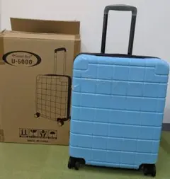 スマホ充電可能なUSBポート付きスーツケースSSサイズ（機内持ち込み対応）ブルー