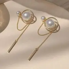 ゴールドチェーンパールピアス 大人可愛い♡♡ 大幅値下げ