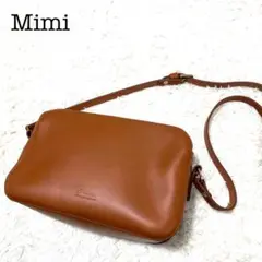 Mimi ミミ ショルダーバッグ レザー ブラウン キャメル