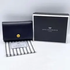 アニヤハインドマーチ 折財布 黒×イエロー スマイル ✨箱付き✨