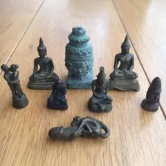 アンティーク ミニチュア 仏像 神様8体(タイ・カンボジア)