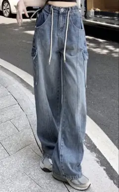 SpRay スプレイ デニムカーゴストレートパンツ
