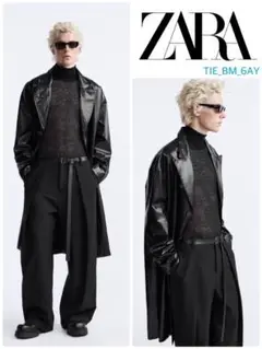 夏限定価格完売限定ライン　ZARA オーバーサイズ グロスエフェクトコート