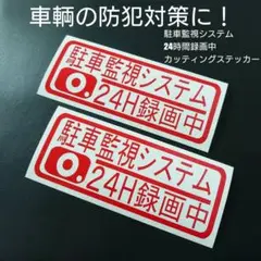 駐車監視システム24H録画中カッティングステッカー