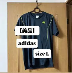 【美品】adidas メンズ 半袖 冷感シャツ Tシャツ sizeL