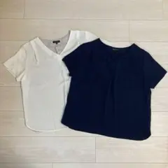 インディヴィ　INDIVI ブラウス　カットソー　半袖　2色セット　美品