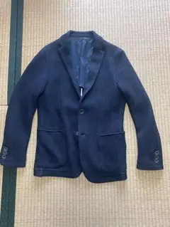ネイビー テーラードジャケットCOMME CA ISM ニットネイビーS サイズ