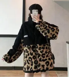 大きいサイズ レディース 秋冬 ヒョウ柄 コート アウター