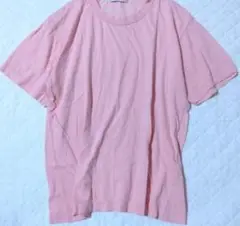 オーバーサイズ ピンク コットン Tシャツ