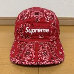 未使用 Supreme Bandana Camp Cap レッド 21ss