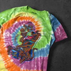 6538/US古着スクービードゥー キャラクタータイダイTシャツL