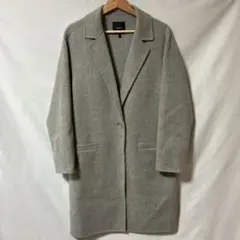 Theory セオリー ウールチェスターコート カシミヤ混 グレー