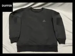 DUFFER ブラック クルーネック トレーナー