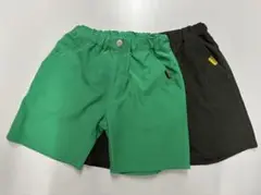 緑と黒のハーフパンツ2枚セット