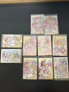 トロピカル〜ジュプリキュア 集合絵 箔押し カード サマー フラミンゴ パパイヤ