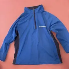 montbell ハーフジップ長袖シャツ 青