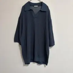 GU メッシュシャツ　ネイビー　Lサイズ