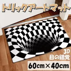 フロアマット トリックアート カーペット 3D 落とし穴 面白マット 02538