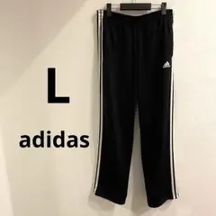 adidas ブラックジャージパンツ　L