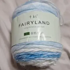 FAIRYLAND 毛糸 100g 青白 1164　1玉