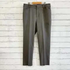 【INDIVI】スラックスパンツ グレー 9号相当 美脚細見え 通勤 上品 綺麗