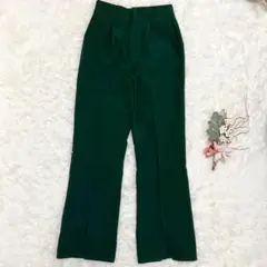 TipTop ティップトップ（S）フレアパンツ センタープレス スリット 上品