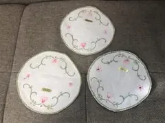 刺繡 ドイリー3点セット　ヨーロッパ