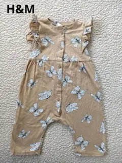 H&M ロンパース 70 蝶々 半袖