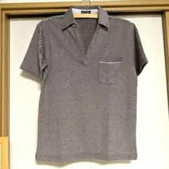 古着 BELLBUNISH ブラウン ワイン あずき ポロシャツ 半袖 赤茶 M