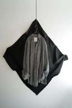 新品 柿乃葉 BLACKBIRD Ex Cut Off Collar Shirt