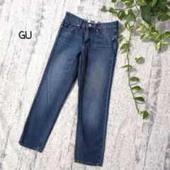 GU ダークブルー ストレートジーンズ コットン100% 58